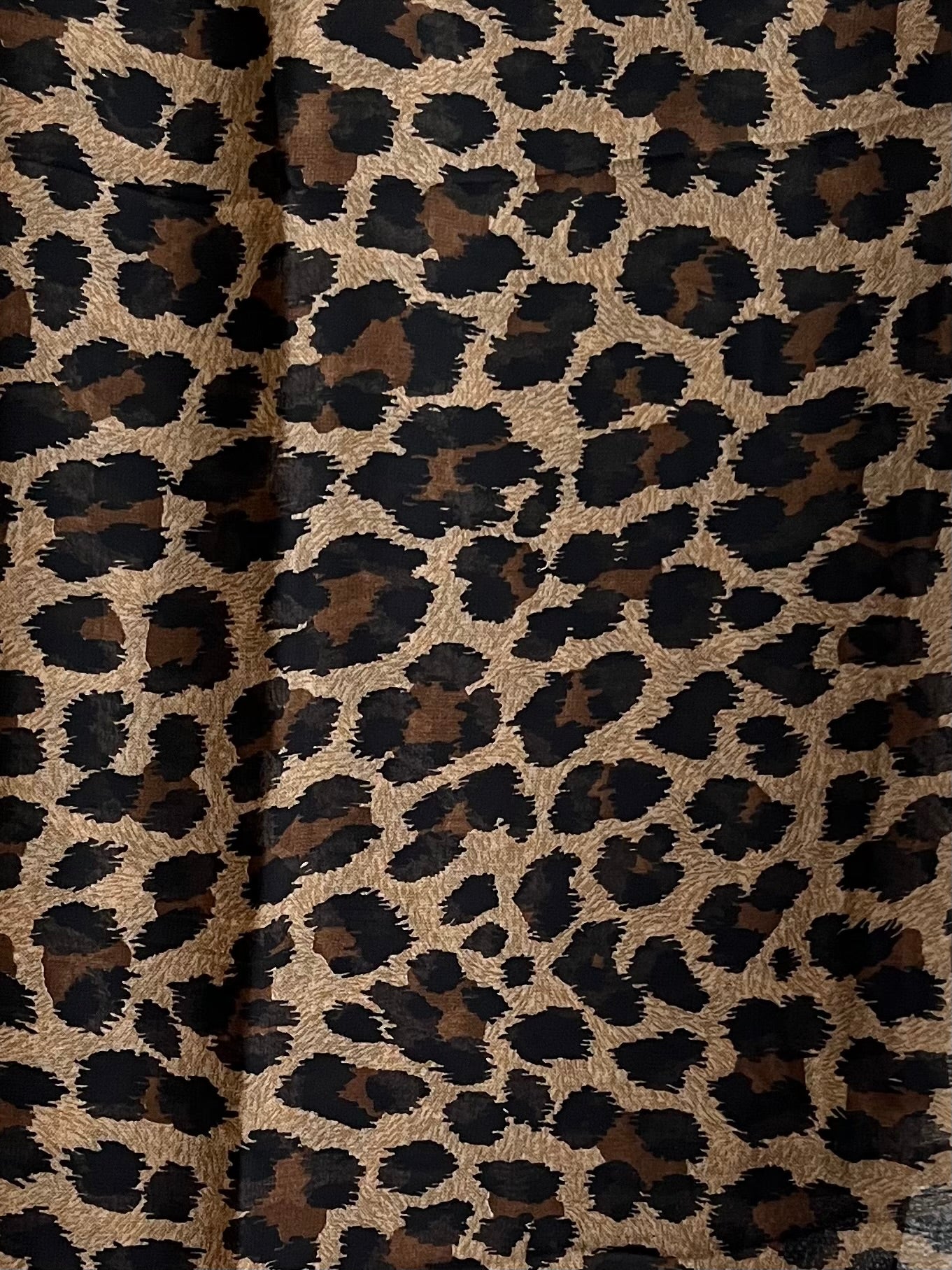 Arctic brown snow leopard print hijab