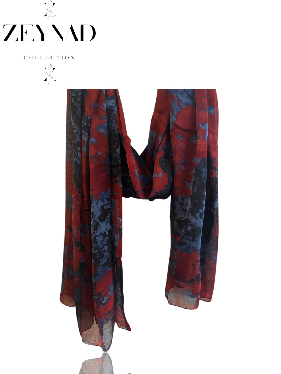 Cherry Shadow Blossom Chiffon Hijab