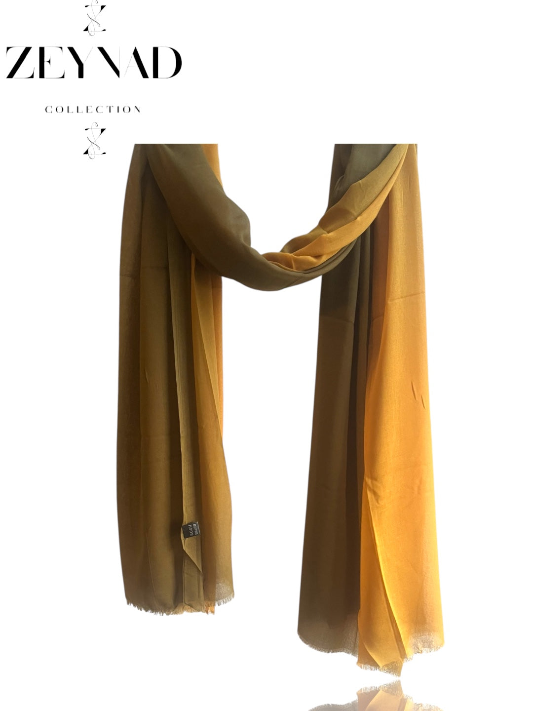 Gradient bold Orange & brown ombré modal hijab