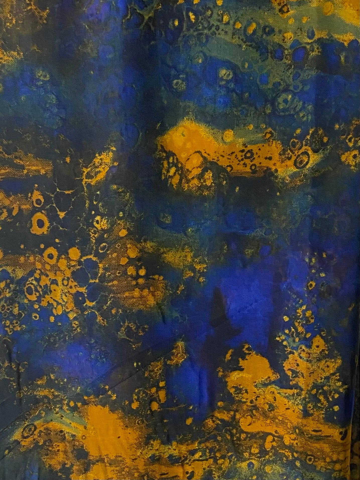 Oceanic yellow & blue blaze chiffon hijab