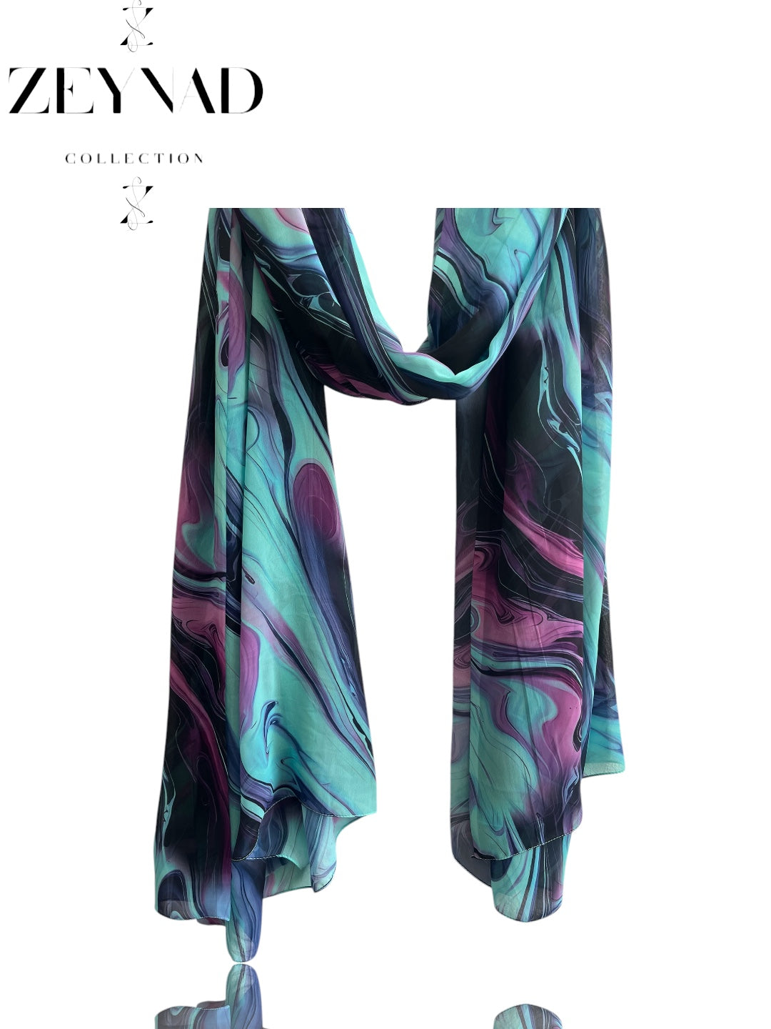 Vibrant blue ZEYNAD summer hijab