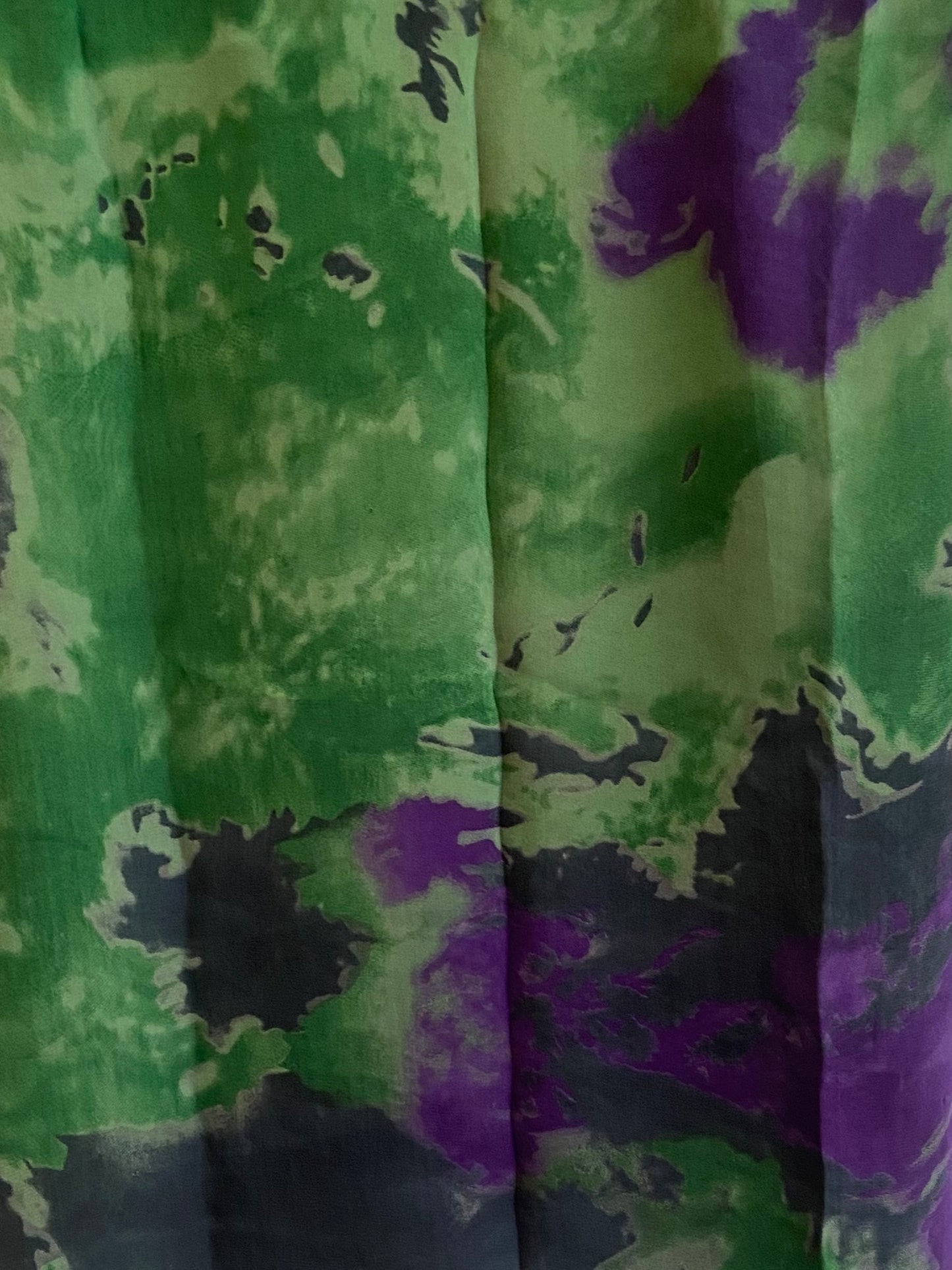 Purple and green tinted Chiffon hijab