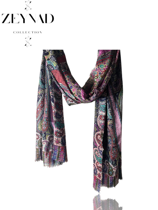 Light Pink End String Design Hijab