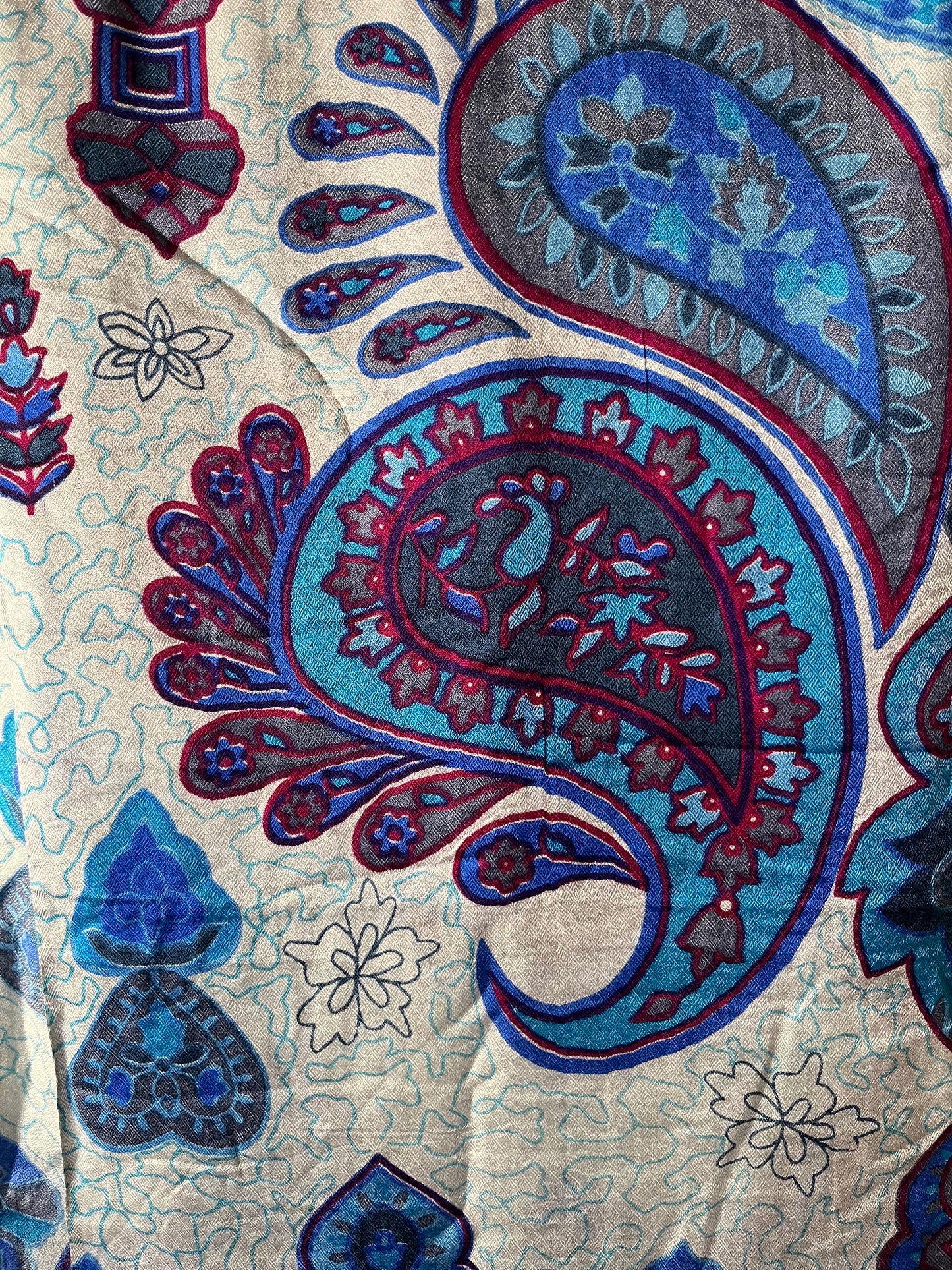 Purple & White Swirl End String Hijab