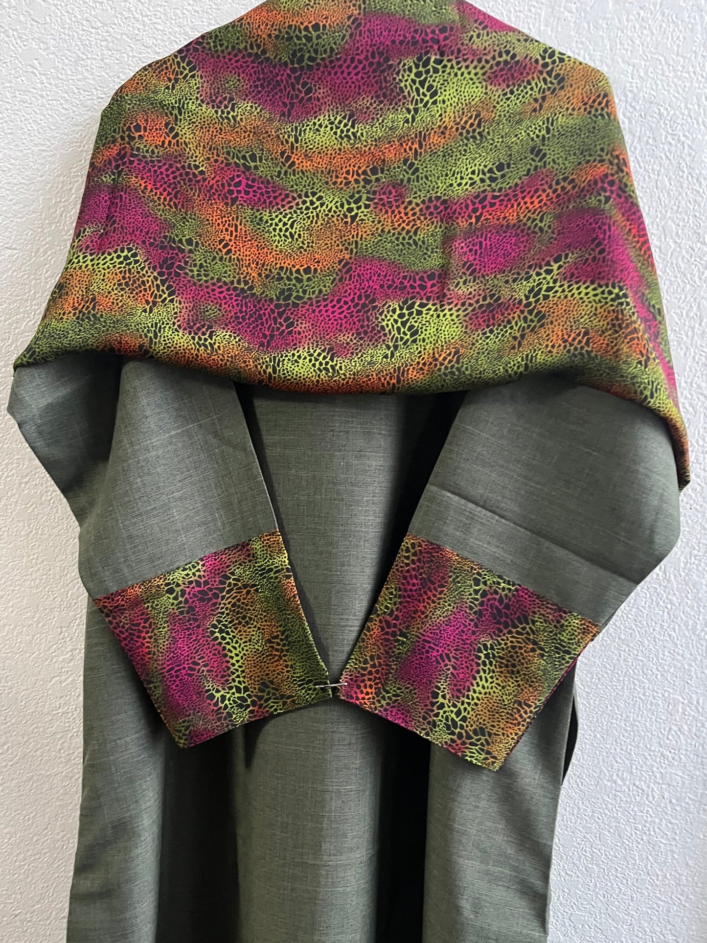 Green galaxy twilight matching dress & hijab set
