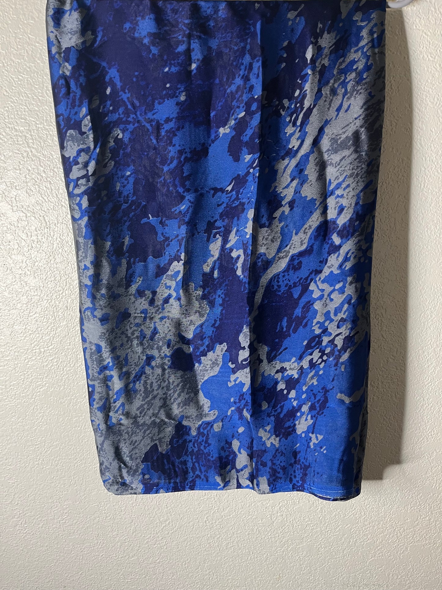 Dark Blue & Grey Camouflage Chiffon Hijab