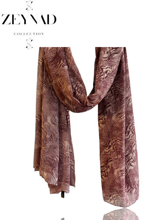 Blazing light pink cheetah print hijab