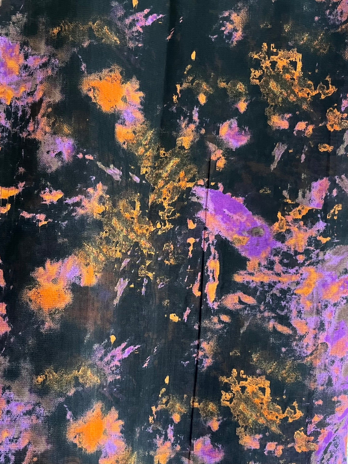 Chromatic purple-orange chiffon hijab