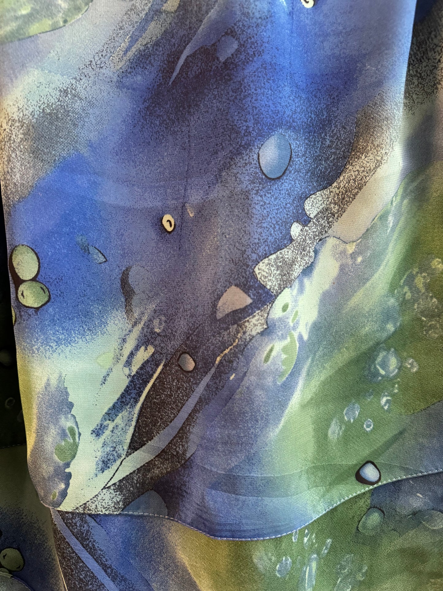 Classic Light Blue Ocean Glow Chiffon Hijab