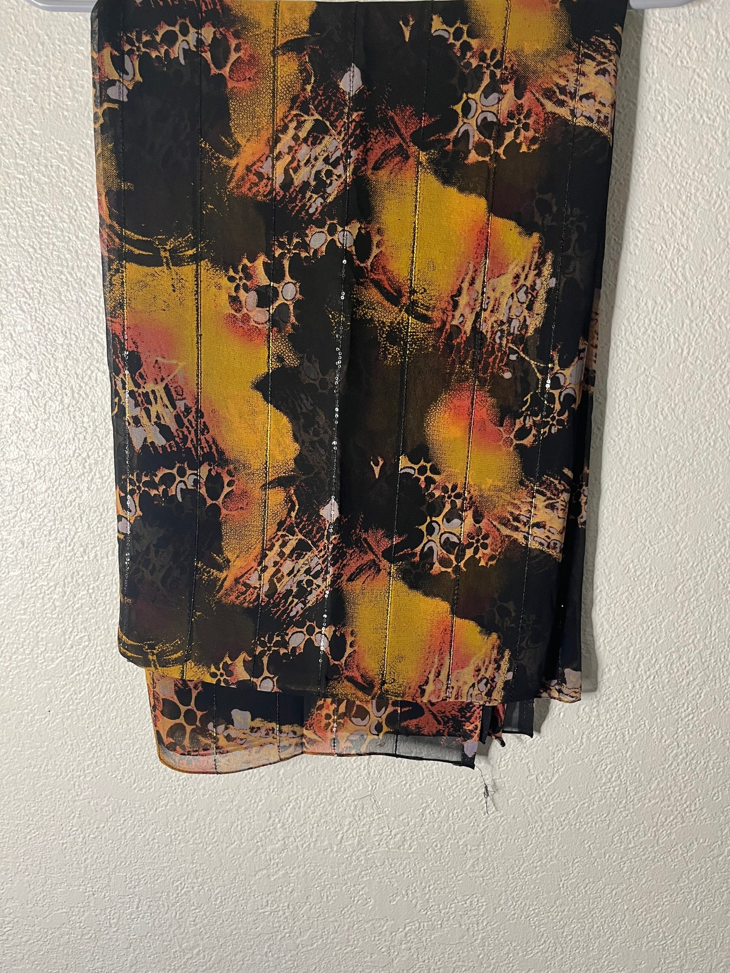 Fire Black & Yellow Mirage Chiffon Hijab