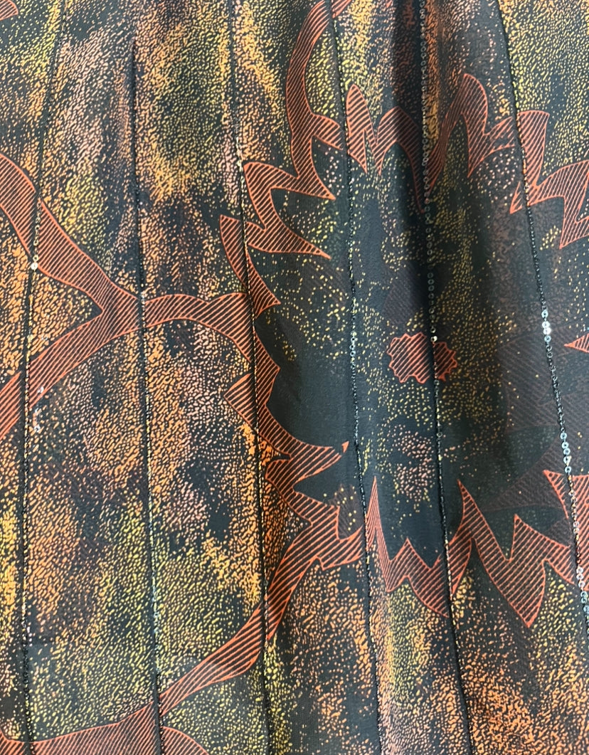 Fire Brown Rhinestone Hijab