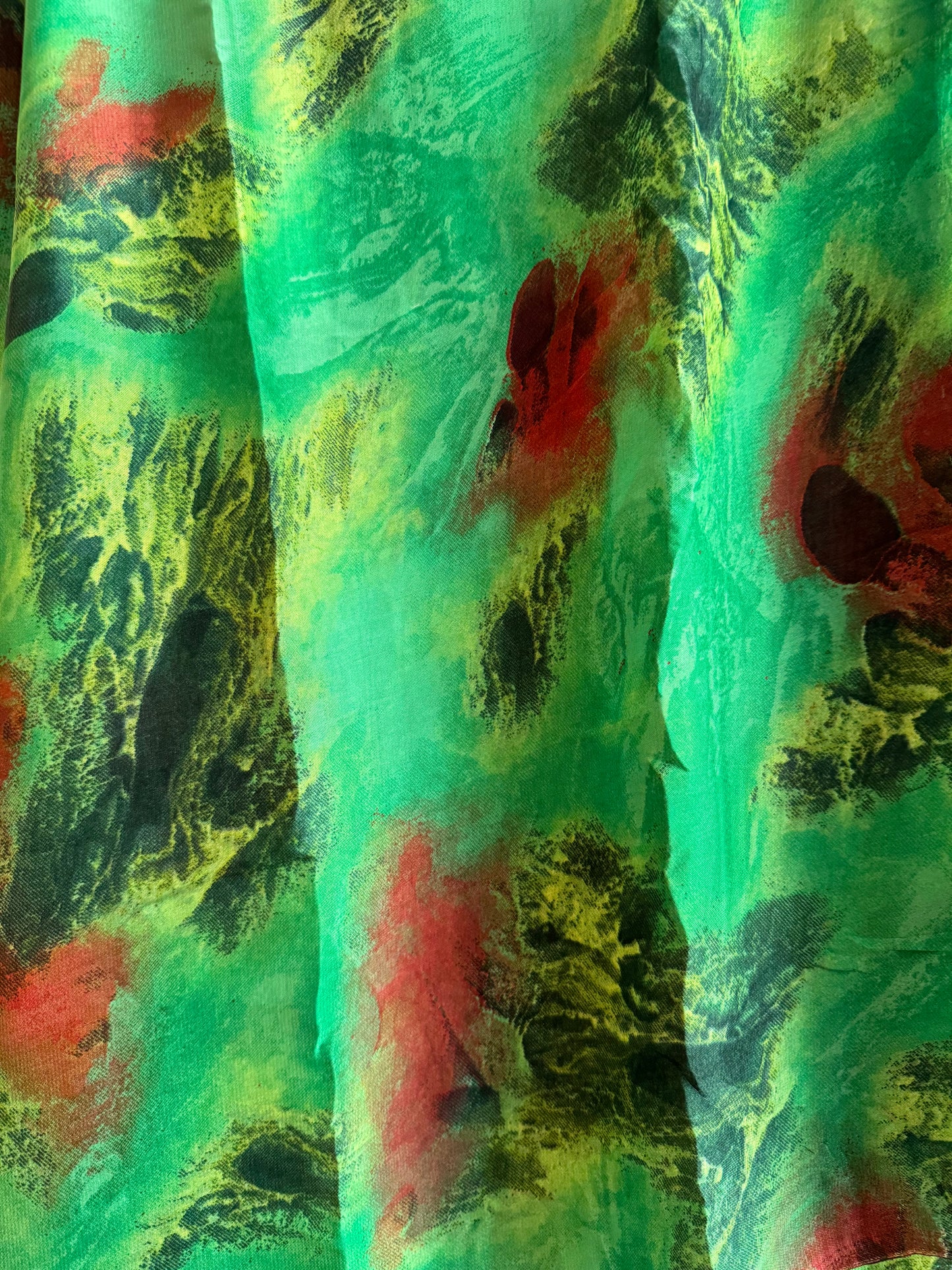 Blazing earth watercolor chiffon hijab