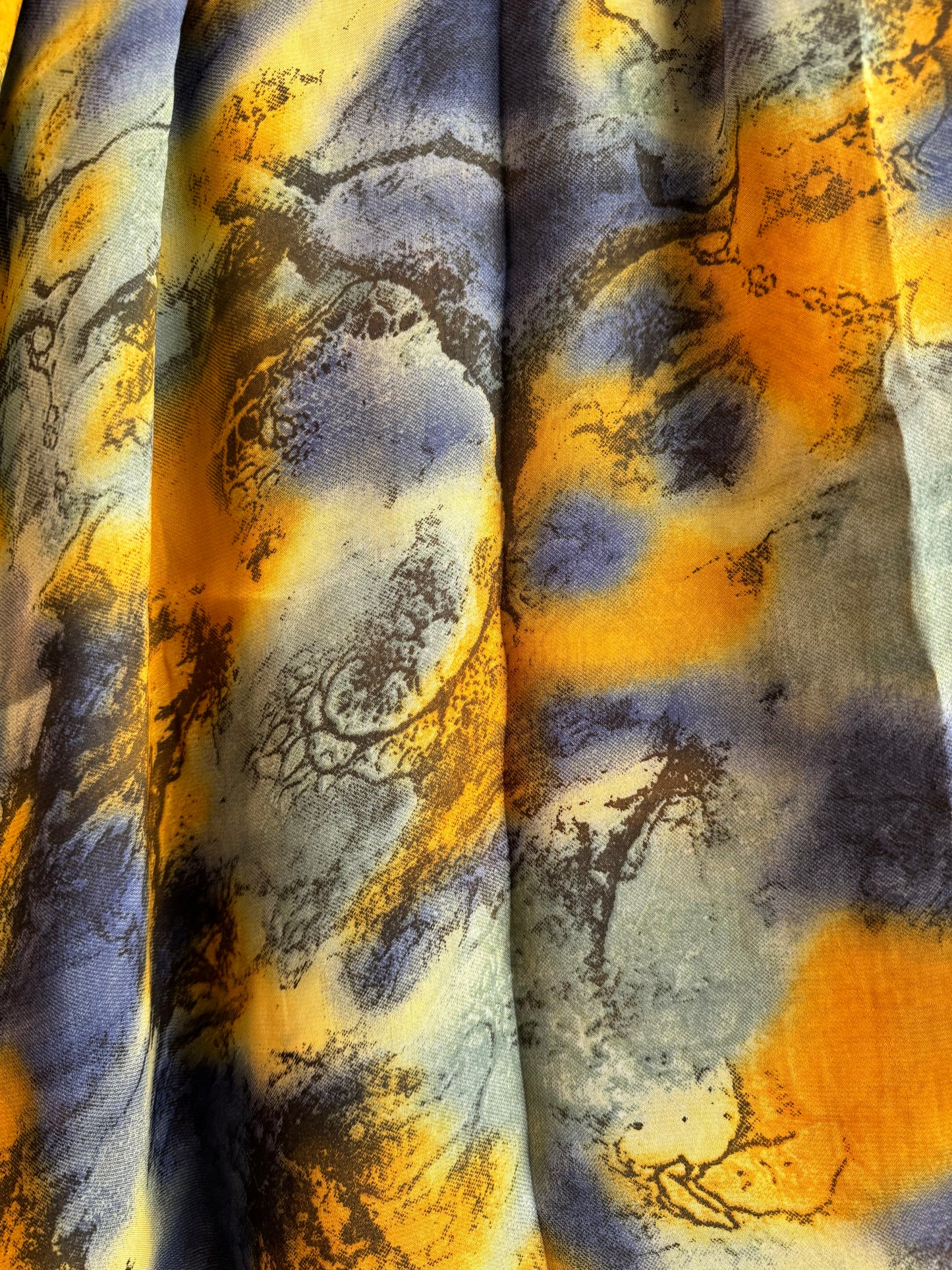 Blazing Van Gogh watercolor chiffon hijab