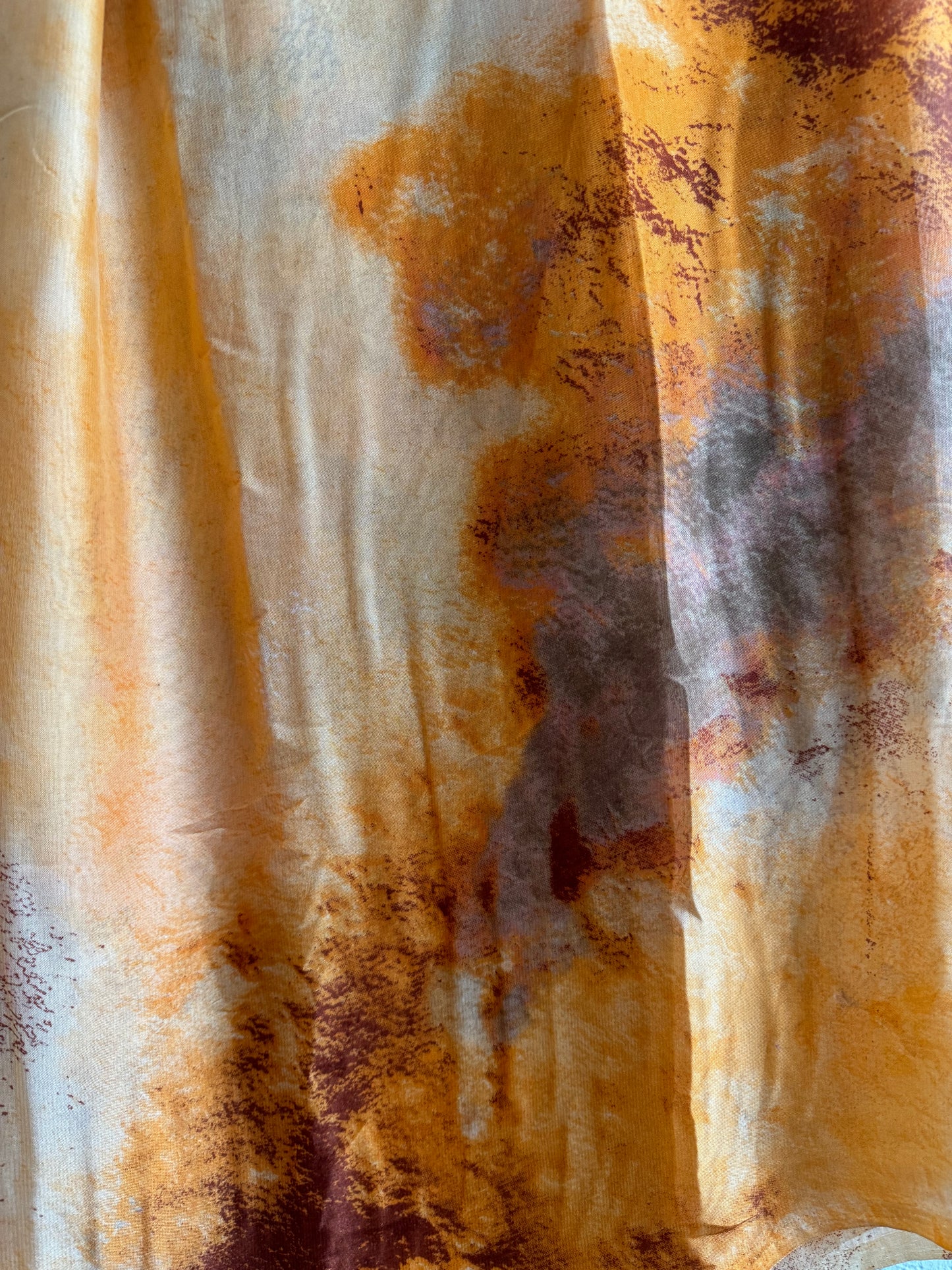 Blazing orange watercolor chiffon hijab