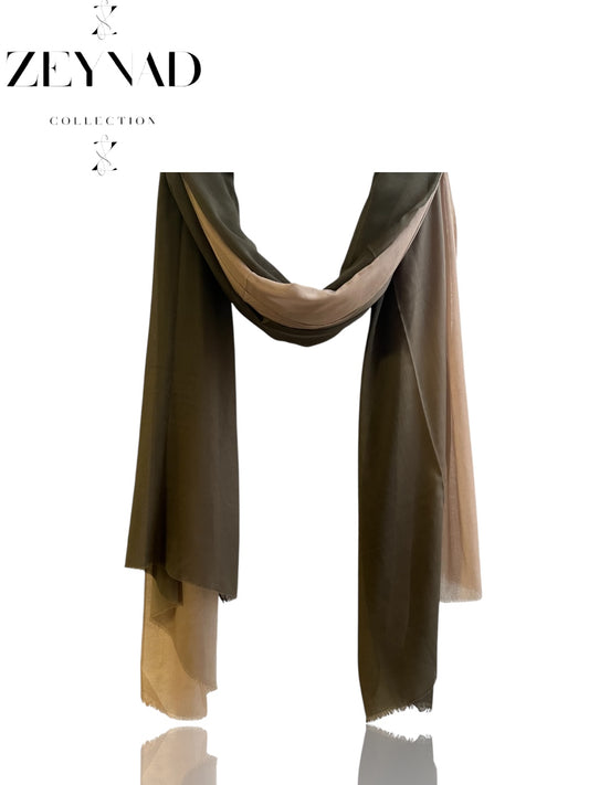 Fall black-brown & beige ombré modal hijab