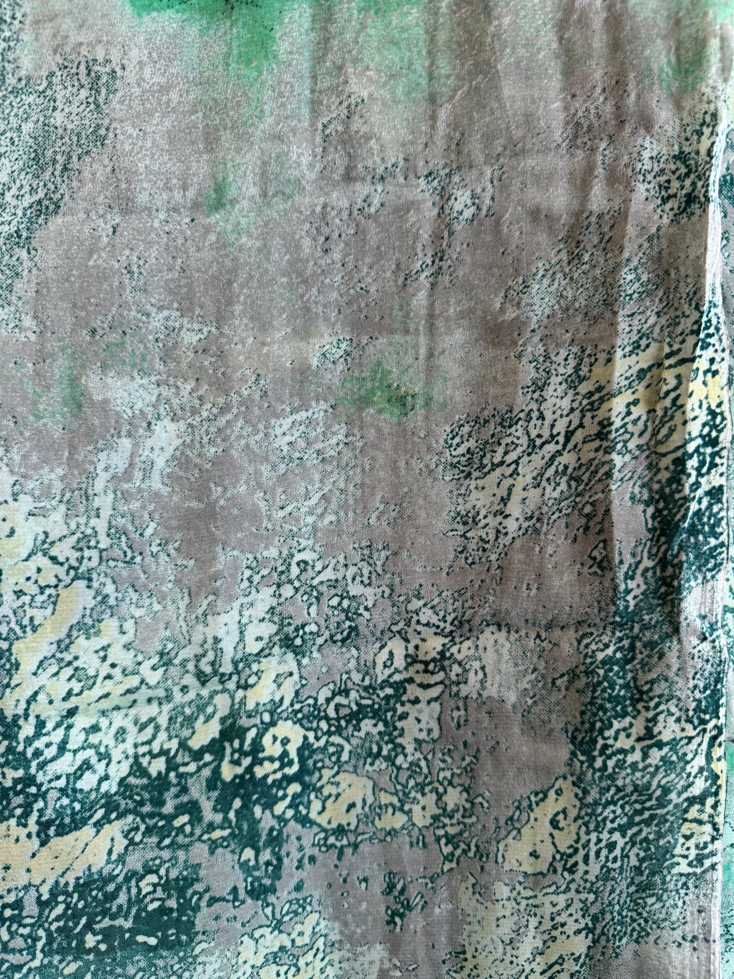 Blazing watercolor dust green chiffon hijab