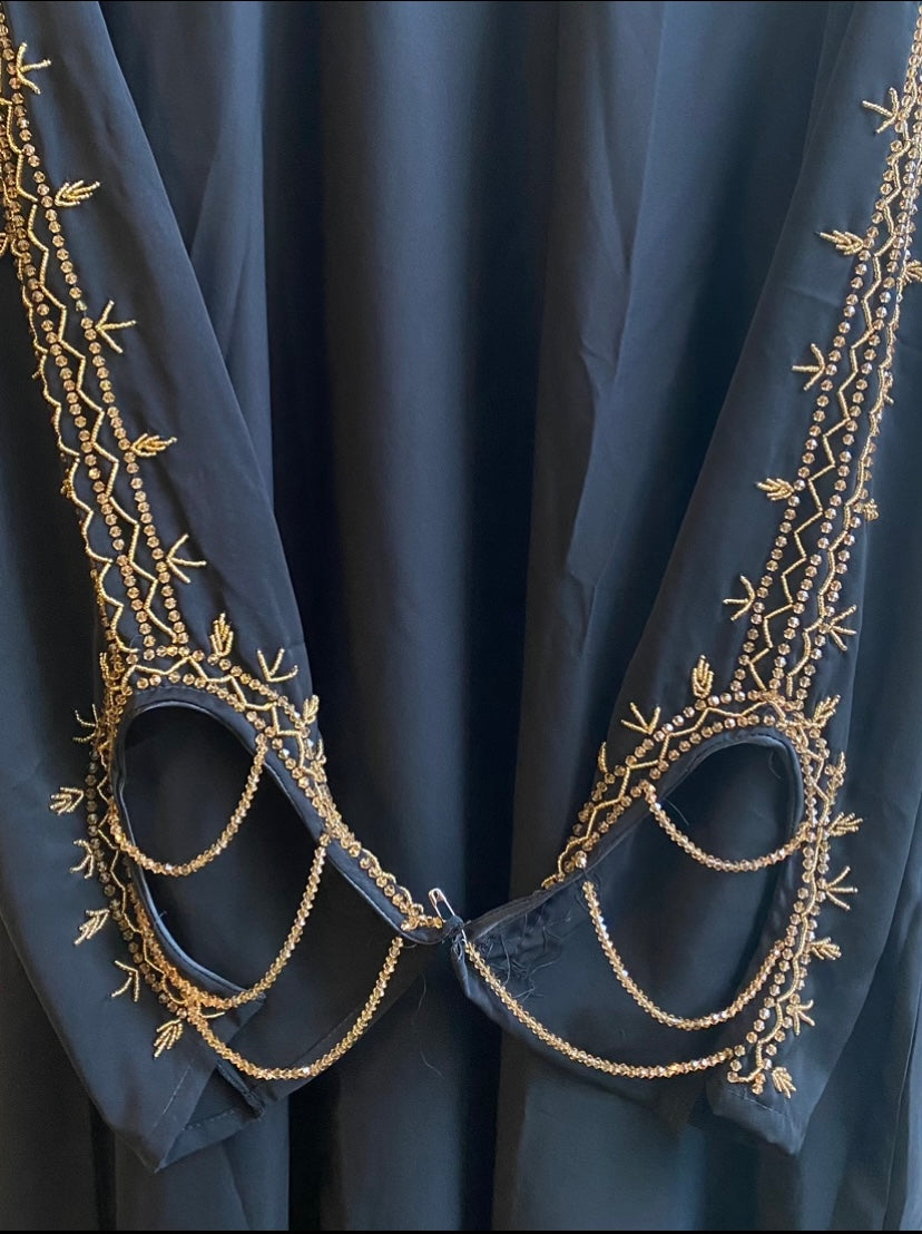 Majestic Night Pearl Abaya