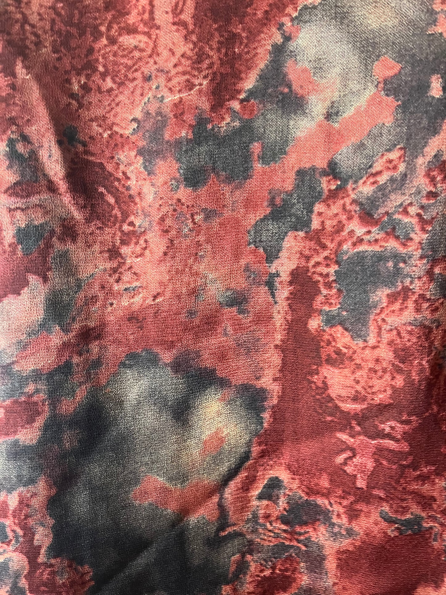 Vivid Dust Red Watercolor Chiffon Hijab