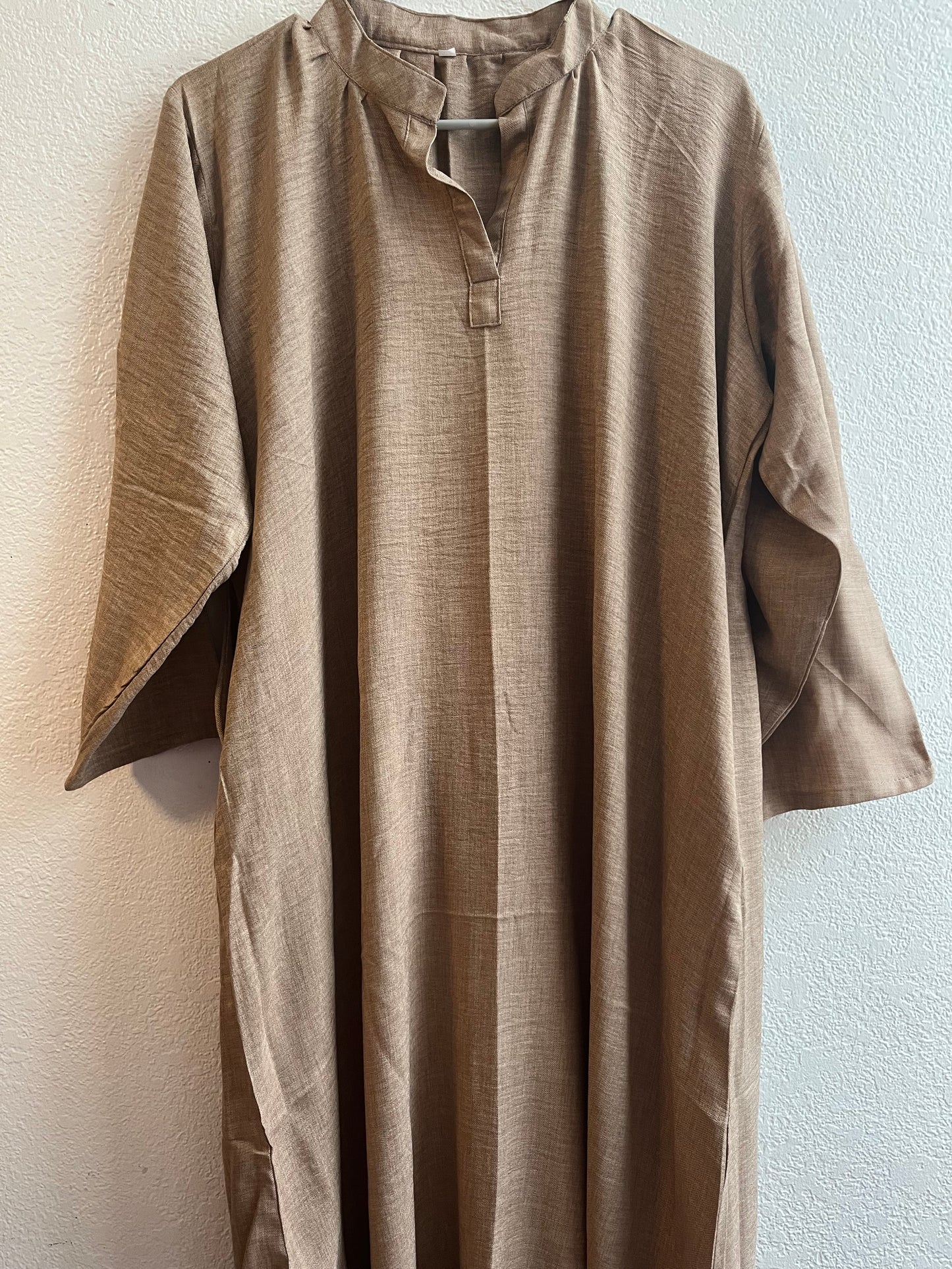 Dust Brown Summer Linen Dress