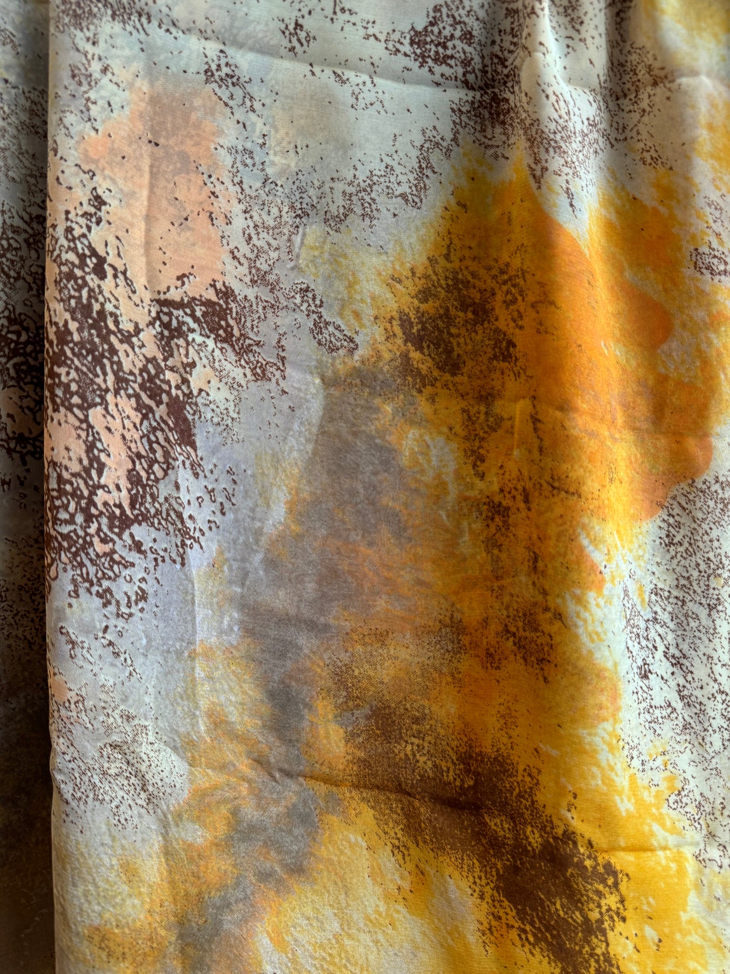 Blazing yellow watercolor chiffon hijab