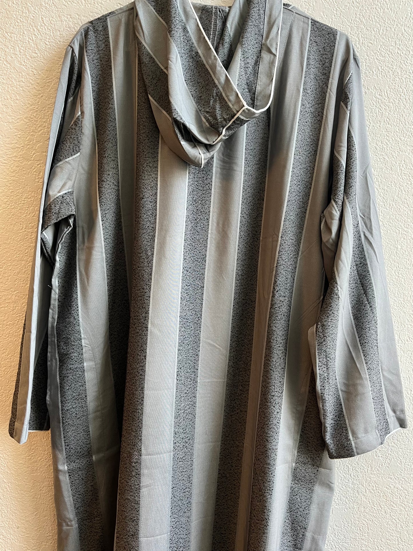 Grey & Gold Royality Hooded Thobe