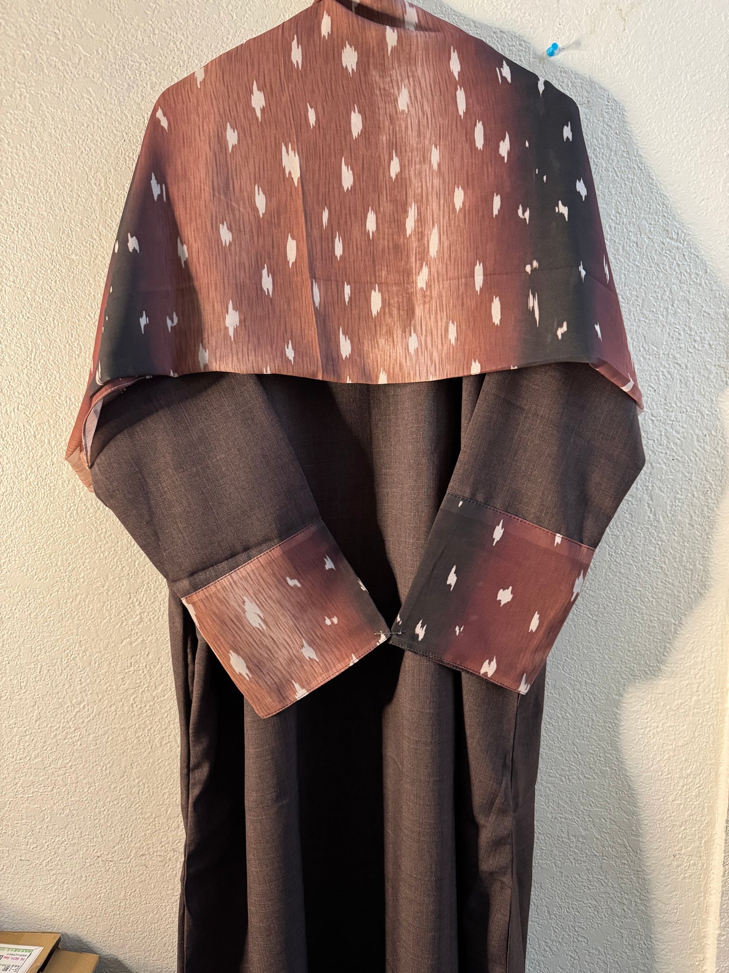 Limited edition brown deer/fawn matching dress & hijab set