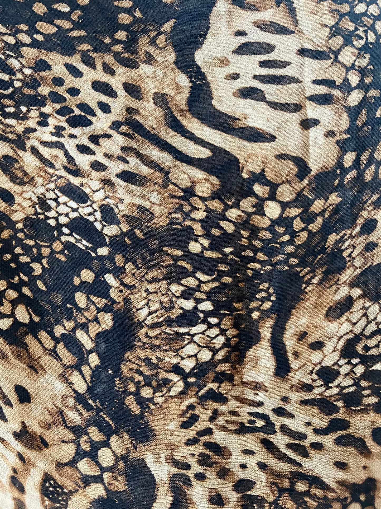 Light Brown Tiger print matching dress & hijab set