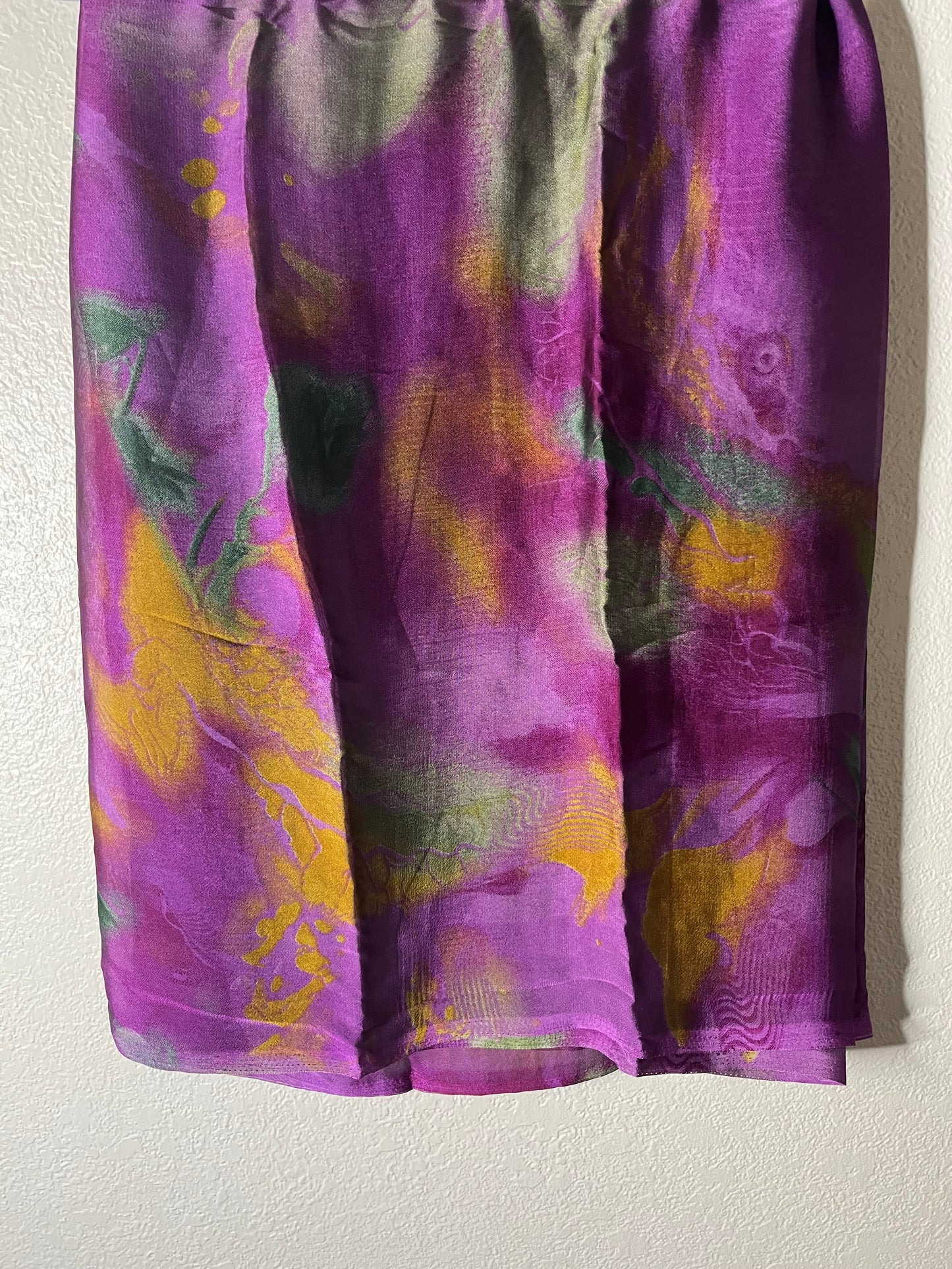 Purple & Yellow Mixture Chiffon Hijab