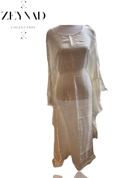 Premium White Butterfly Dress