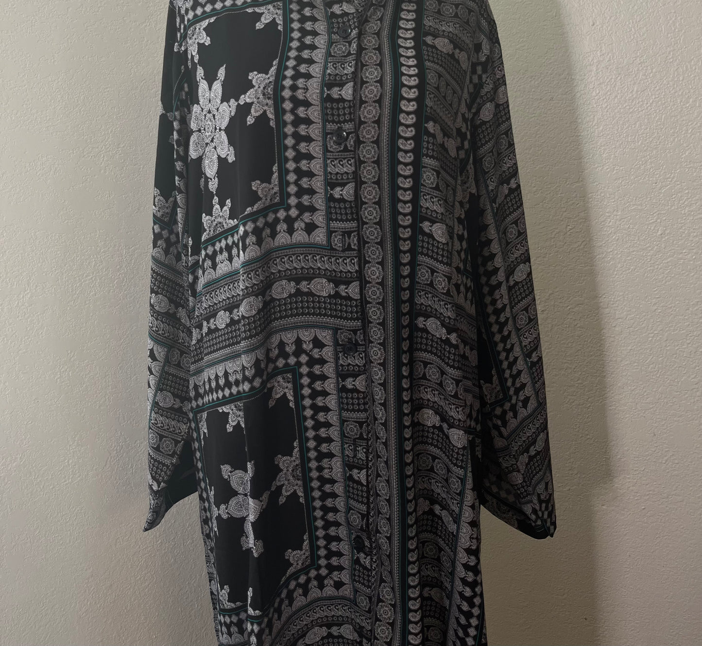 Black & Grey Buttoned Dress