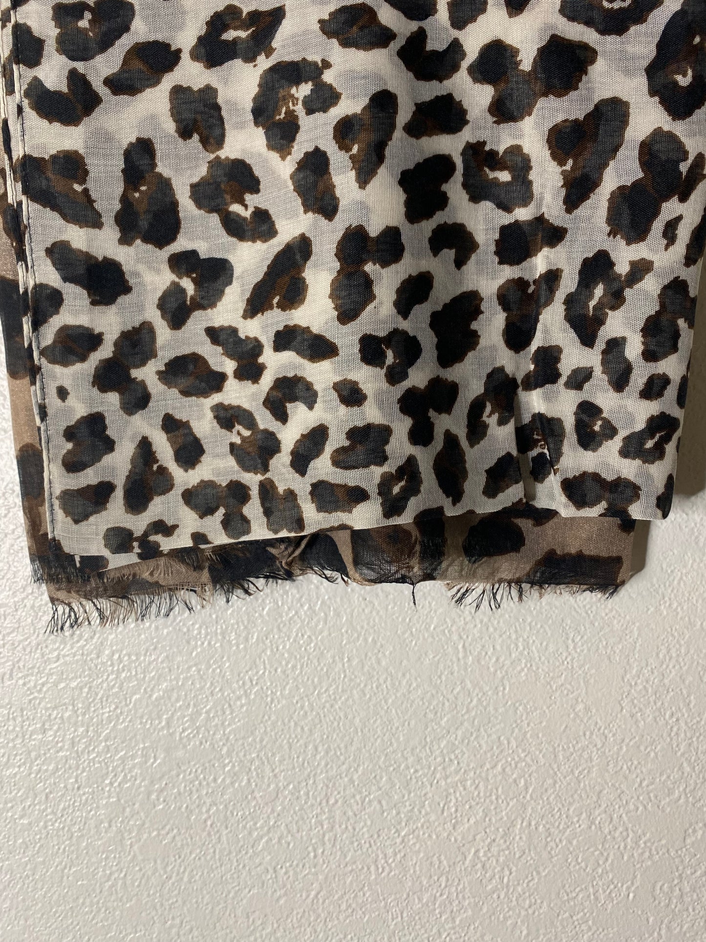 Double colored Light Brown Cheetah print Hijab