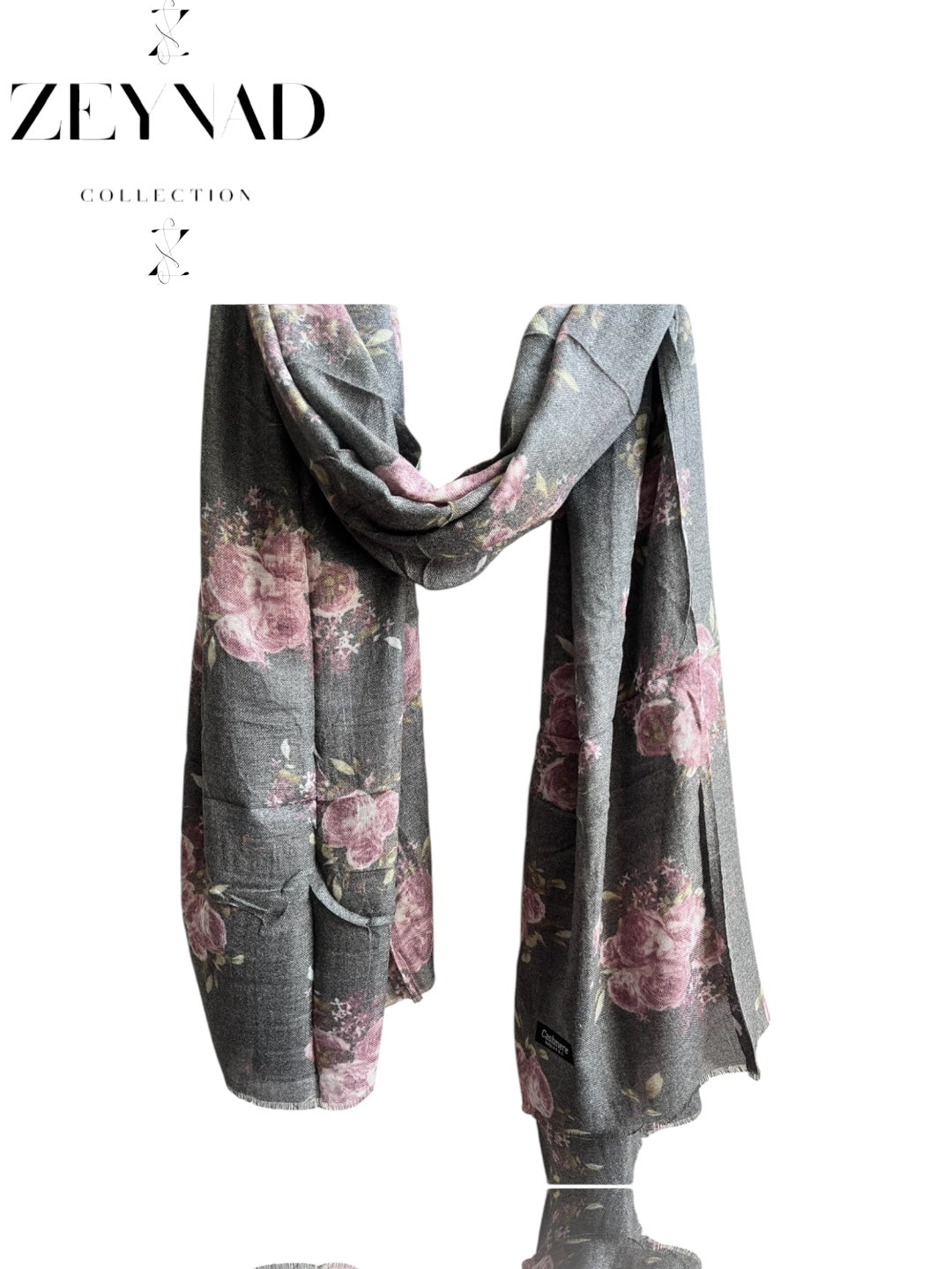 Light grey ZEYNAD pashmina