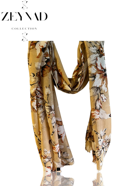 Beige & white pastel serenity modal hijab