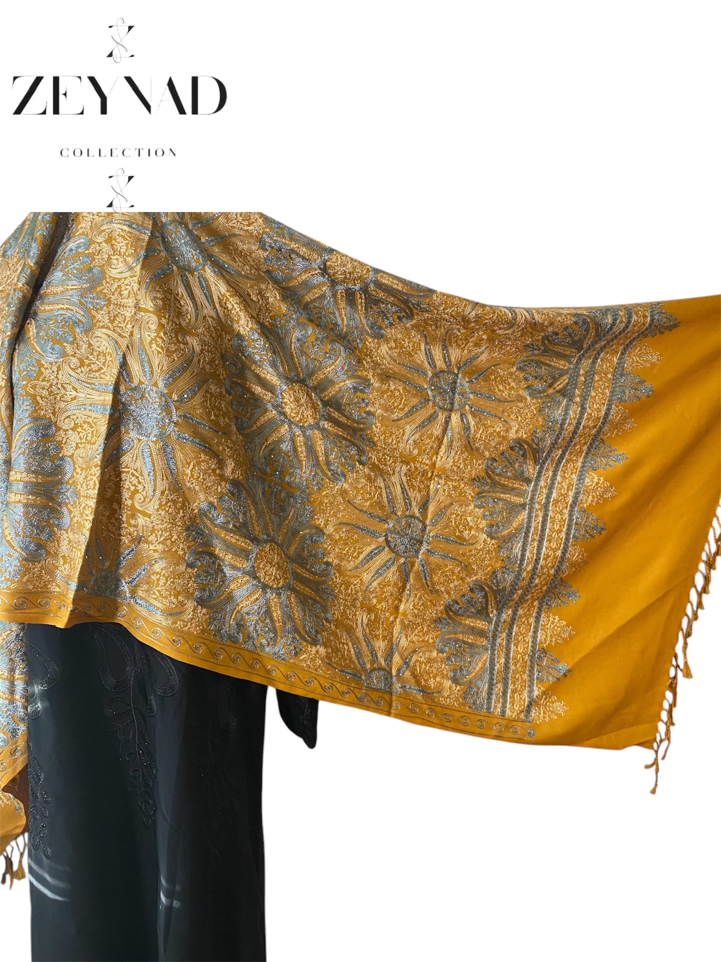 Yellow & Blue Pashmina Hijab