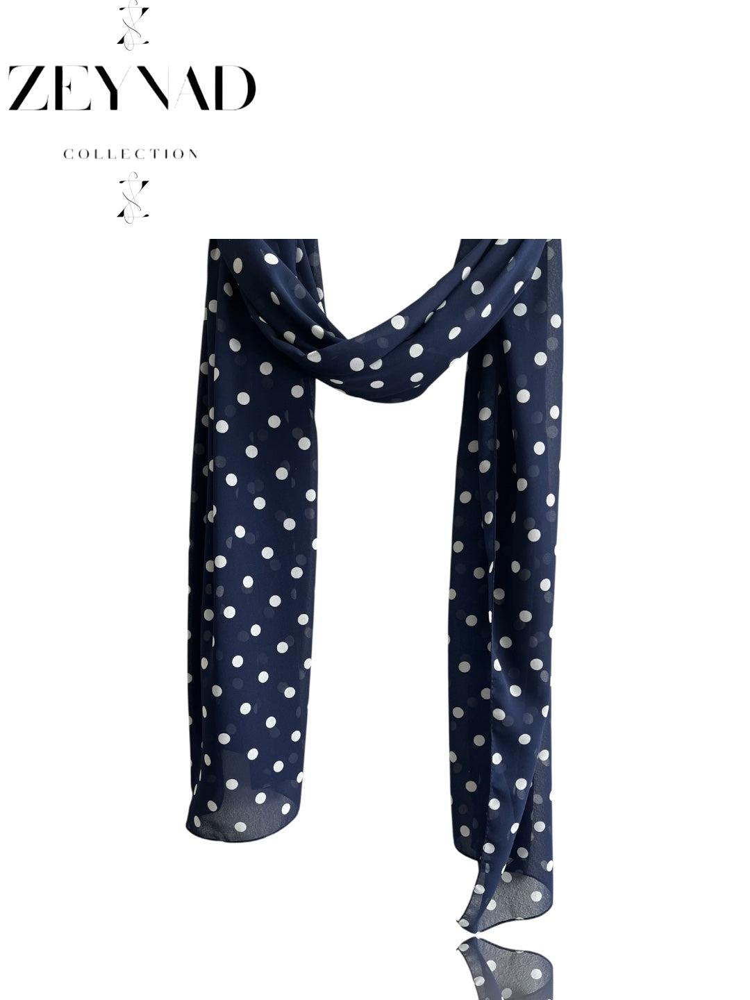 Navy ZEYNAD polka dot print