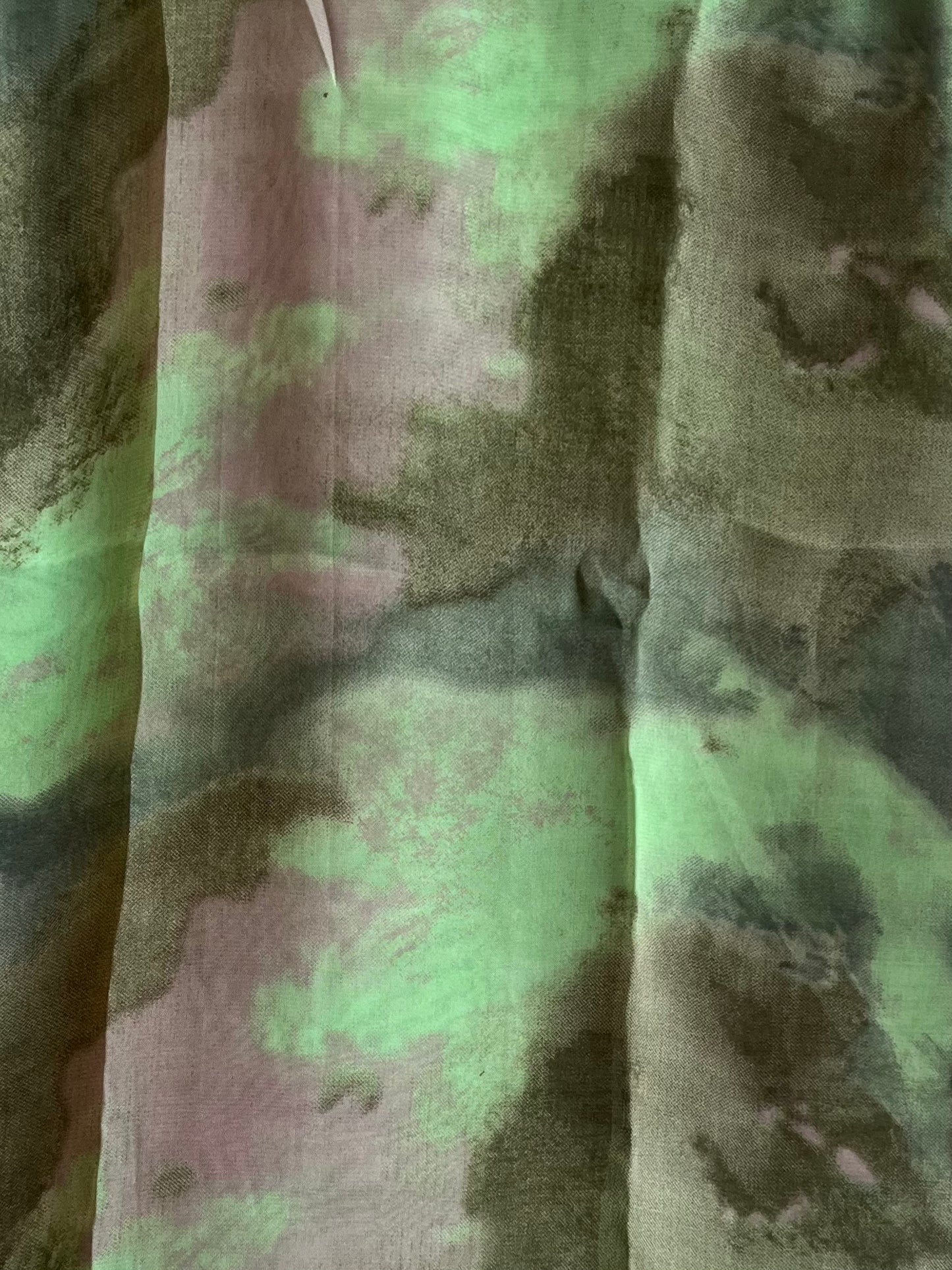 Vibrant green forest chiffon hijab