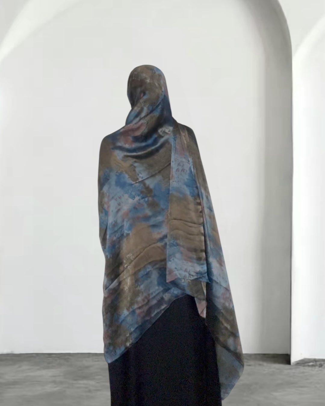 Faded sea brown ZEYNAD watercolor print