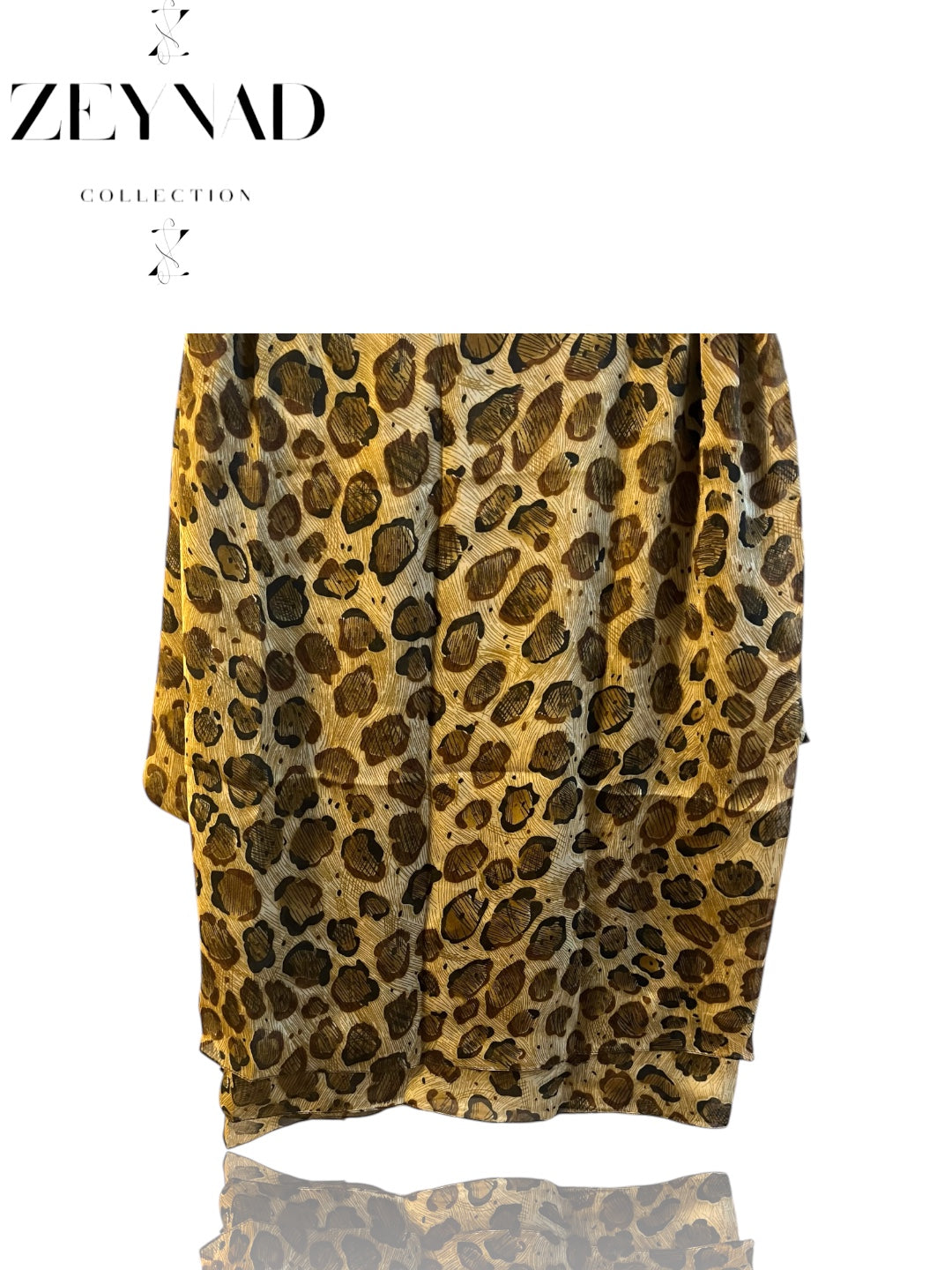 Limited Bright Golden Circle Cheetah Print Hijab