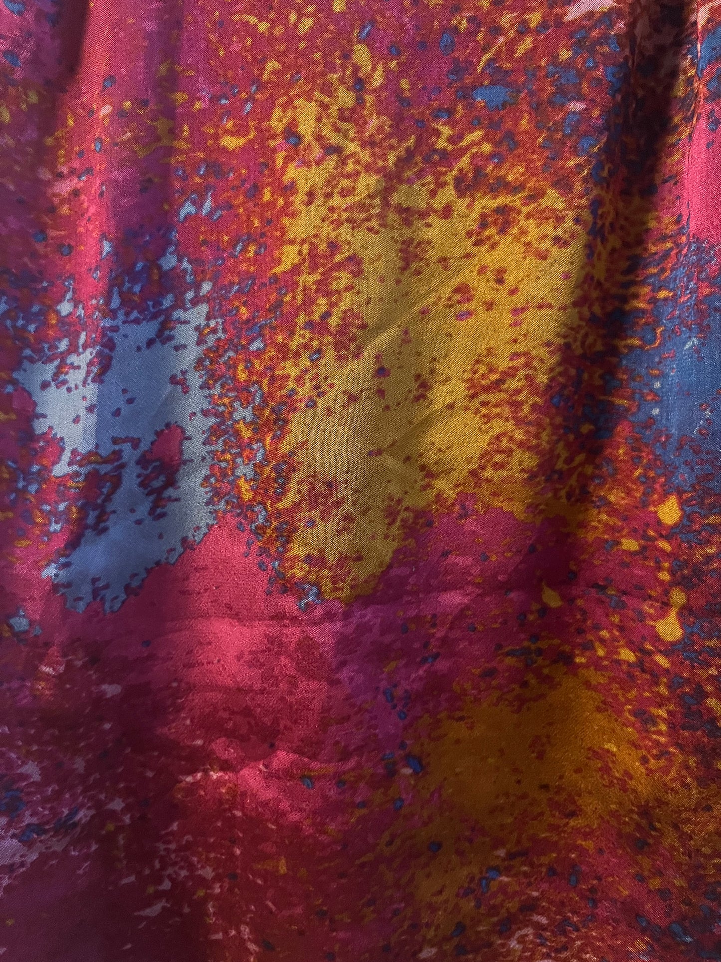 Deep Pink & Golden Blue Chiffon Hijab
