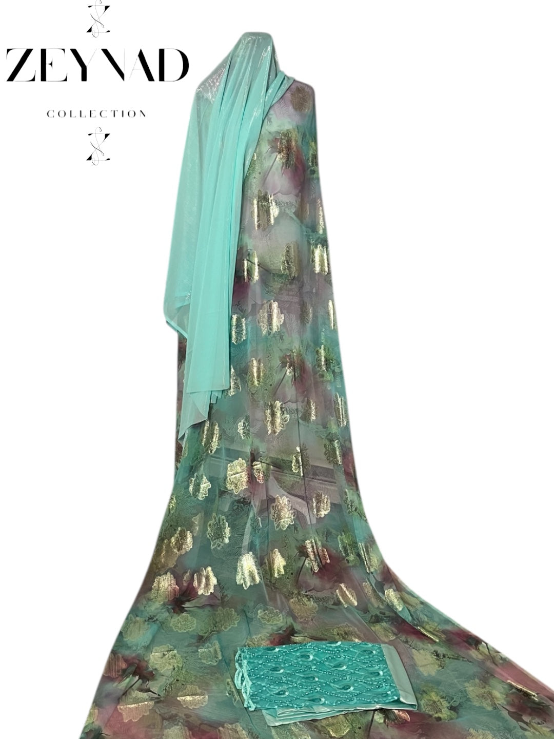 Classic sea blue & metallic pink Dirac set