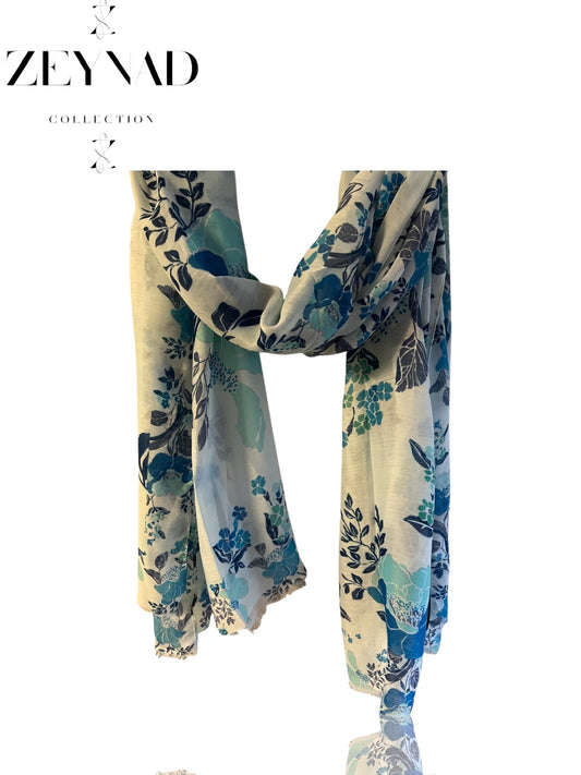 Teal & blue pastel serenity modal hijab