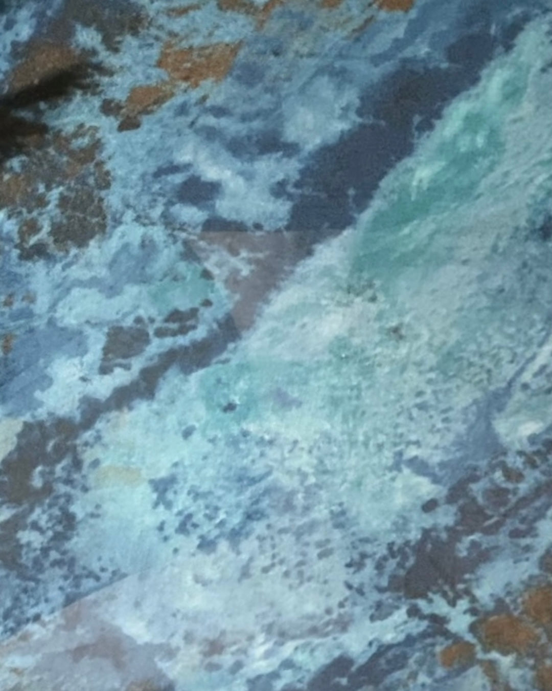 Blue Floral watercolor chiffon hijab