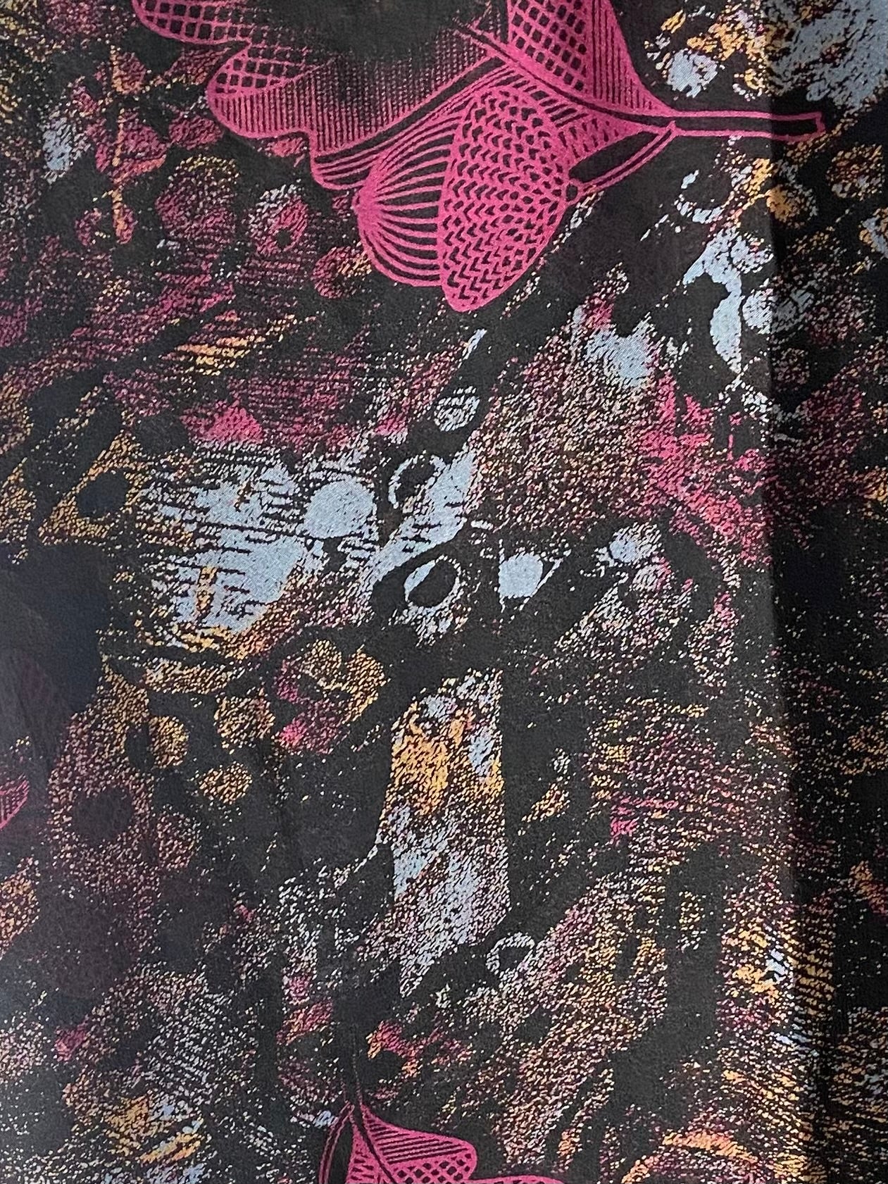 Forest Black Sea blue & pink chiffon hijab