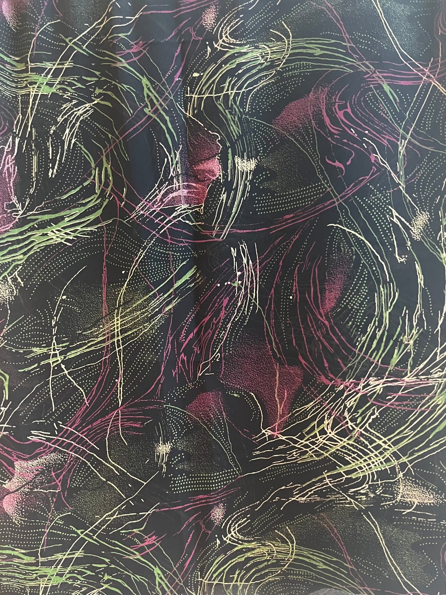 Fall purple & green blaze chiffon hijab