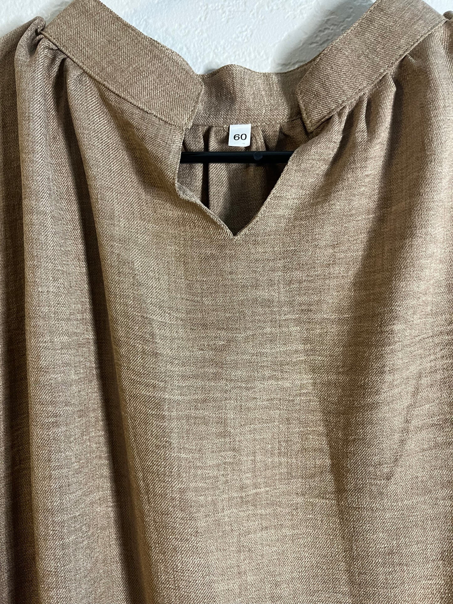 Light Brown Bow neckline Dress