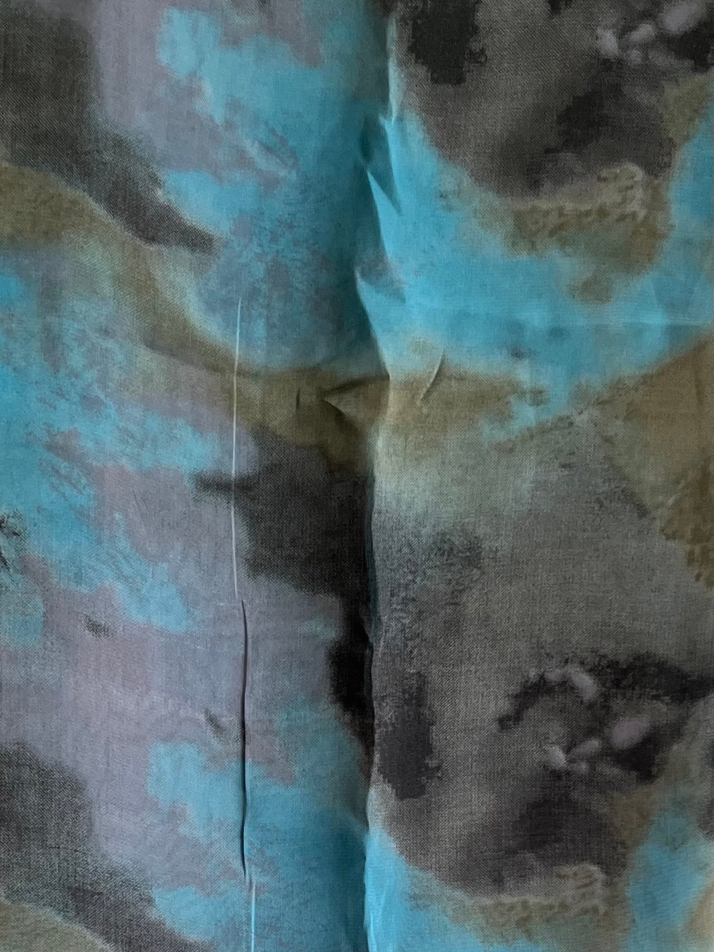 Vibrant oceanic watercolor chiffon hijab