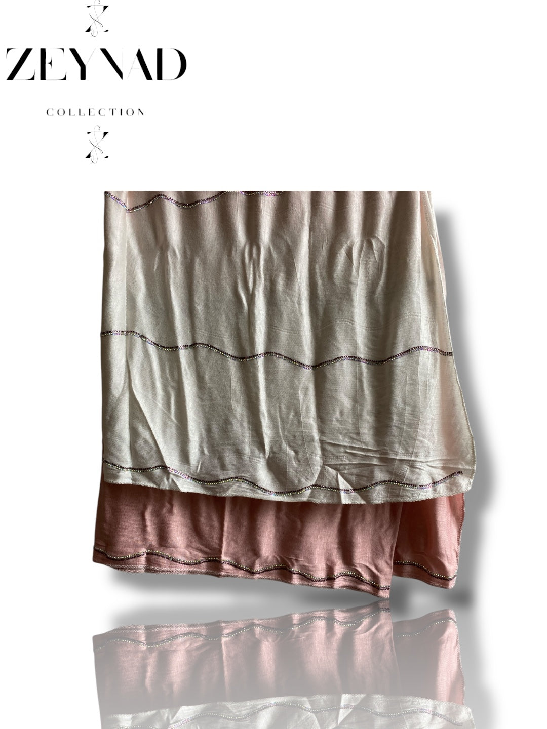 Light Pink & White Ombré Jersey Hijab