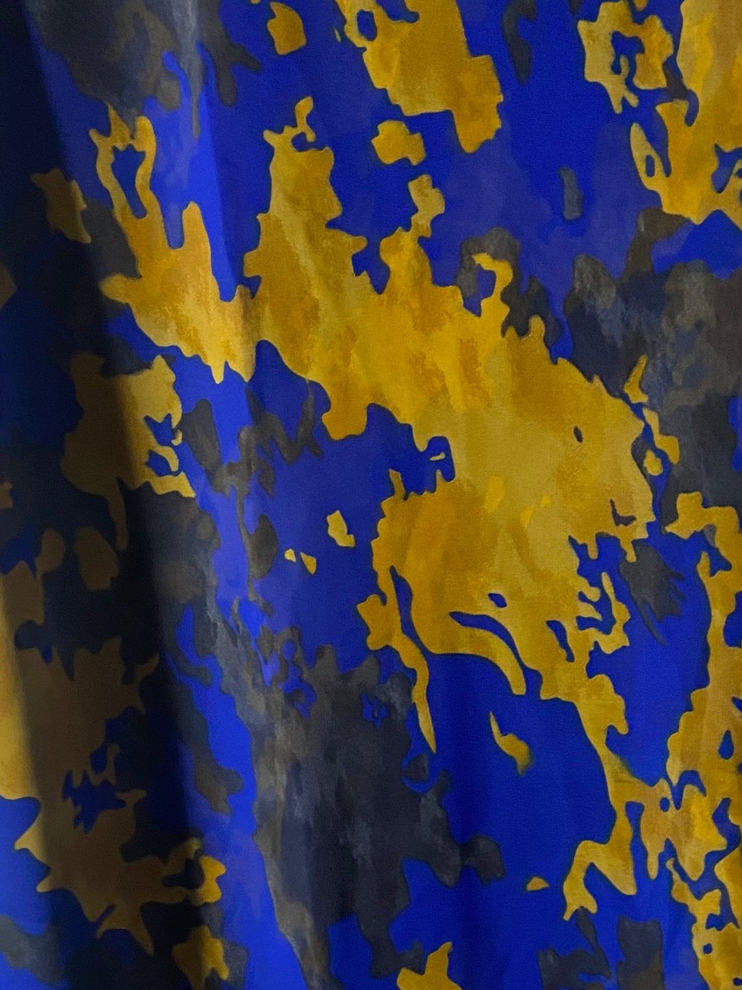 Sunshine blue & yellow flash chiffon hijab