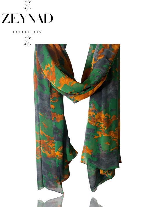 Sunshine green pumpkin flash chiffon hijab