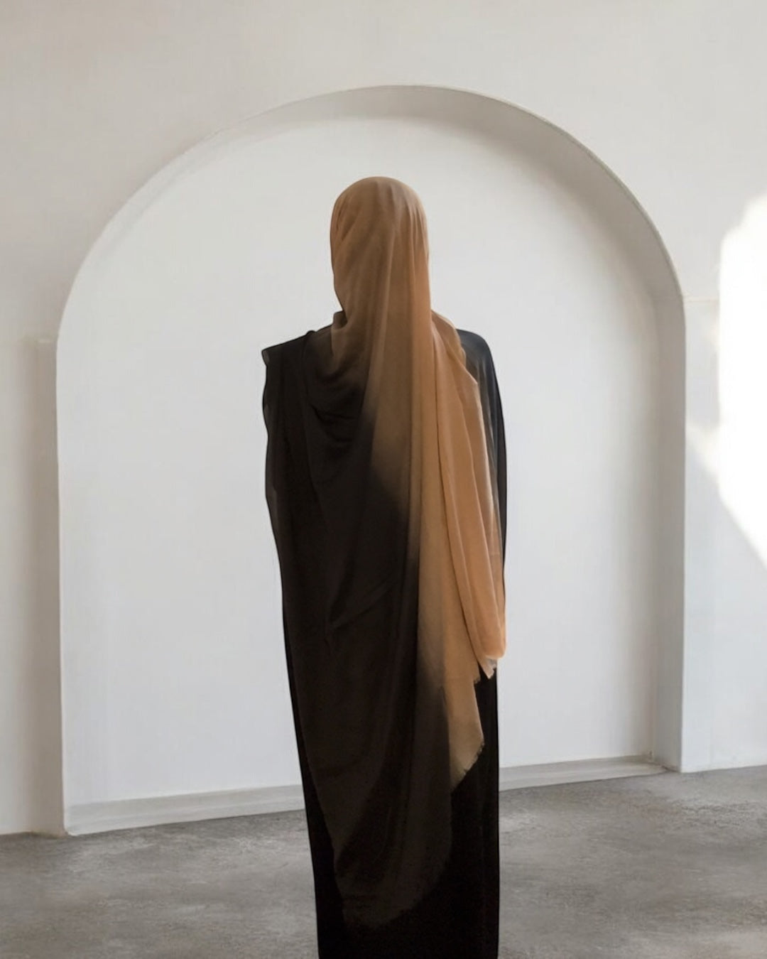 Sunset Black & Beige Modal hijab